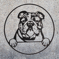 Décoration murale d'un chien de race Bouledogue Anglais