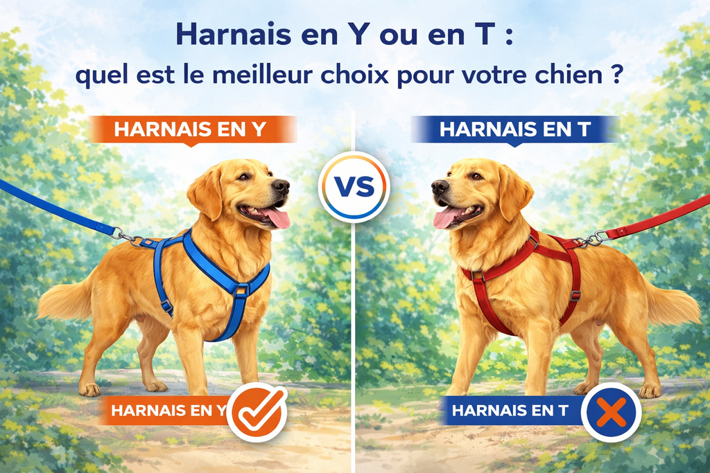 Harnais en Y ou en T : quel est le meilleur choix pour votre chien ?