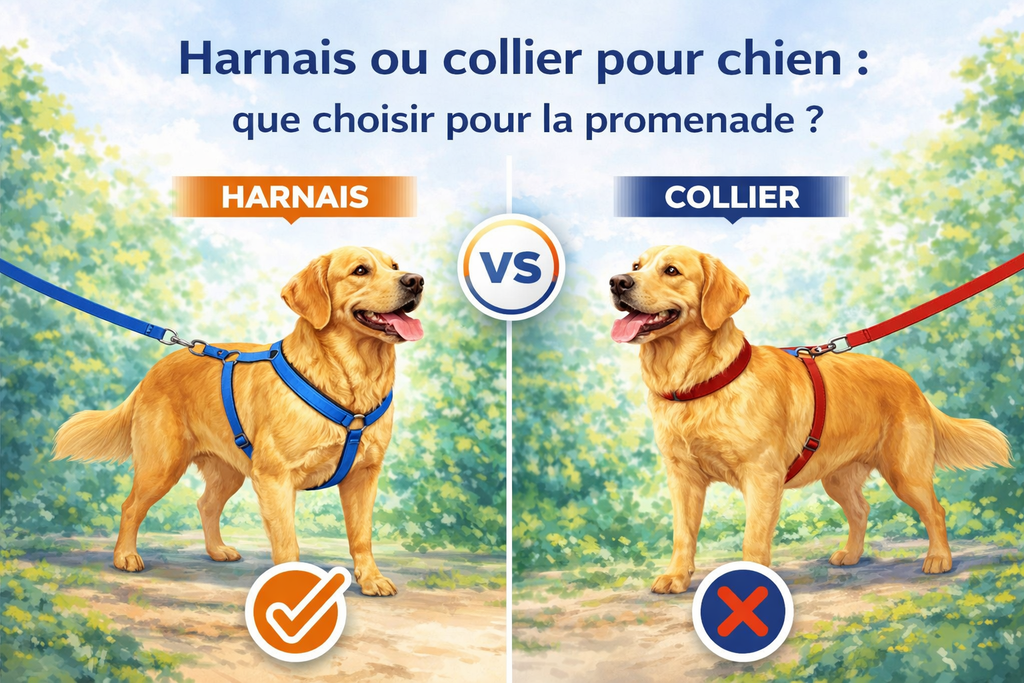 Harnais ou collier pour chien : que choisir si votre chien tire en laisse ?