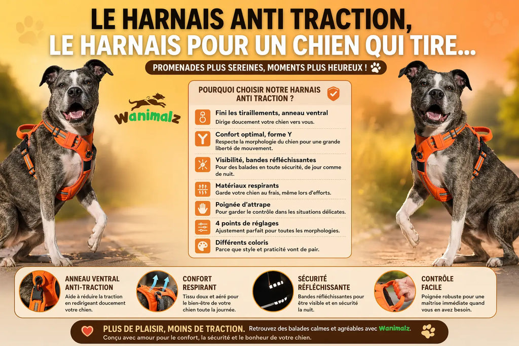 Pourquoi mon chien tire en laisse ? Causes et solutions efficaces