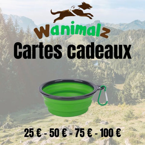 Carte cadeau pour votre chien valable pour une gamelle 