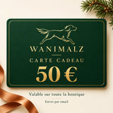 Carte cadeau Wanimalz de 50 euros, valable sur toute la boutique