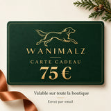 Carte cadeau Wanimalz de 75 euros, valable sur toute la boutique