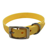 collier chien TPU jaune pastel avec boucle inox solide et durable