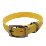 collier chien TPU jaune pastel avec boucle inox solide et durable