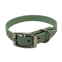 collier chien TPU vert sauge ajustable résistant et facile à nettoyer