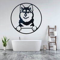 Décoration d'intérieure murale avec votre Pomsky en race de chien 