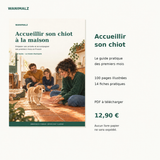 Couverture de l’ebook Wanimalz « Accueillir son chiot à la maison », guide PDF de 100 pages