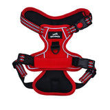 Harnais chien anti-traction rouge Wanimalz, modèle ergonomique en Y pour promenade