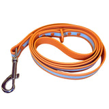 Laisse Biothane réfléchissante orange pour chien résistante et imperméable