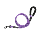 Laisse en corde violette pour chien avec poignée rembourrée