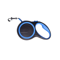 Laisse enrouleur bleue pour chien avec poignée ergonomique