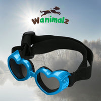 Lunette pour chien, de couleur bleu, avec une protection UV, vent, poussière, soleil