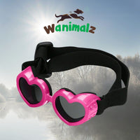 Lunette pour chien, de couleur rose, avec une protection UV, vent, poussière, soleil