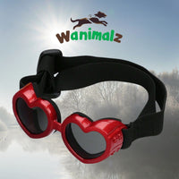 Lunette pour chien, de couleur rouge, avec une protection UV, vent, poussière, soleil