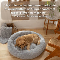 Panier gris pour chien très confort pour votre animal. il est également lavable en machine.